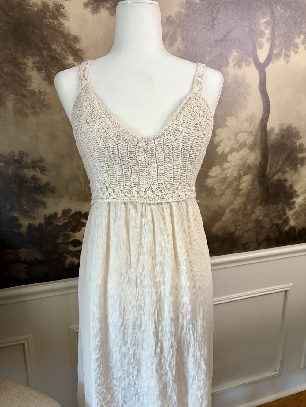 Sincerely Jules Cream Crocheted Dress - M
